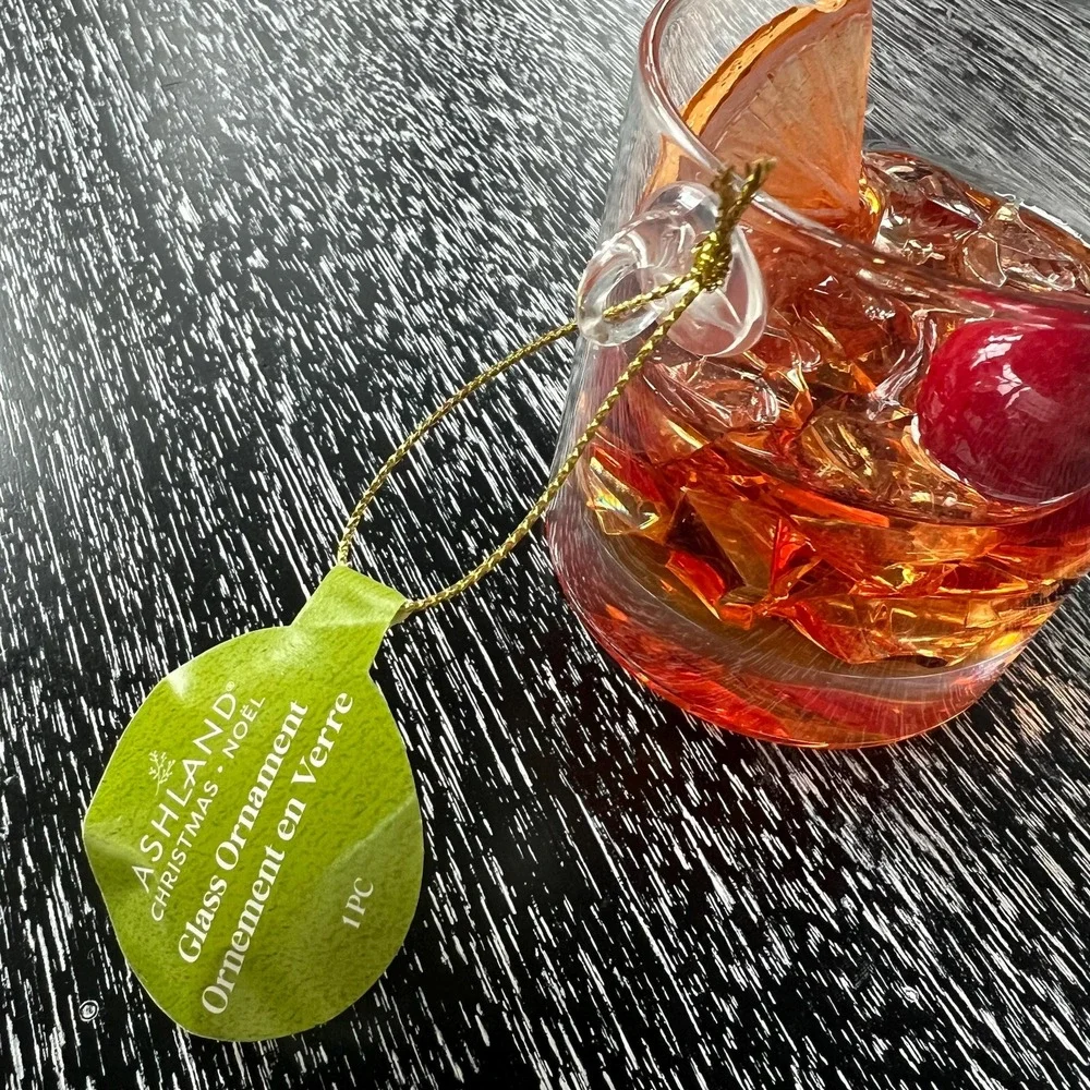 Old Fashioned Cocktail‎ Ornament NWT